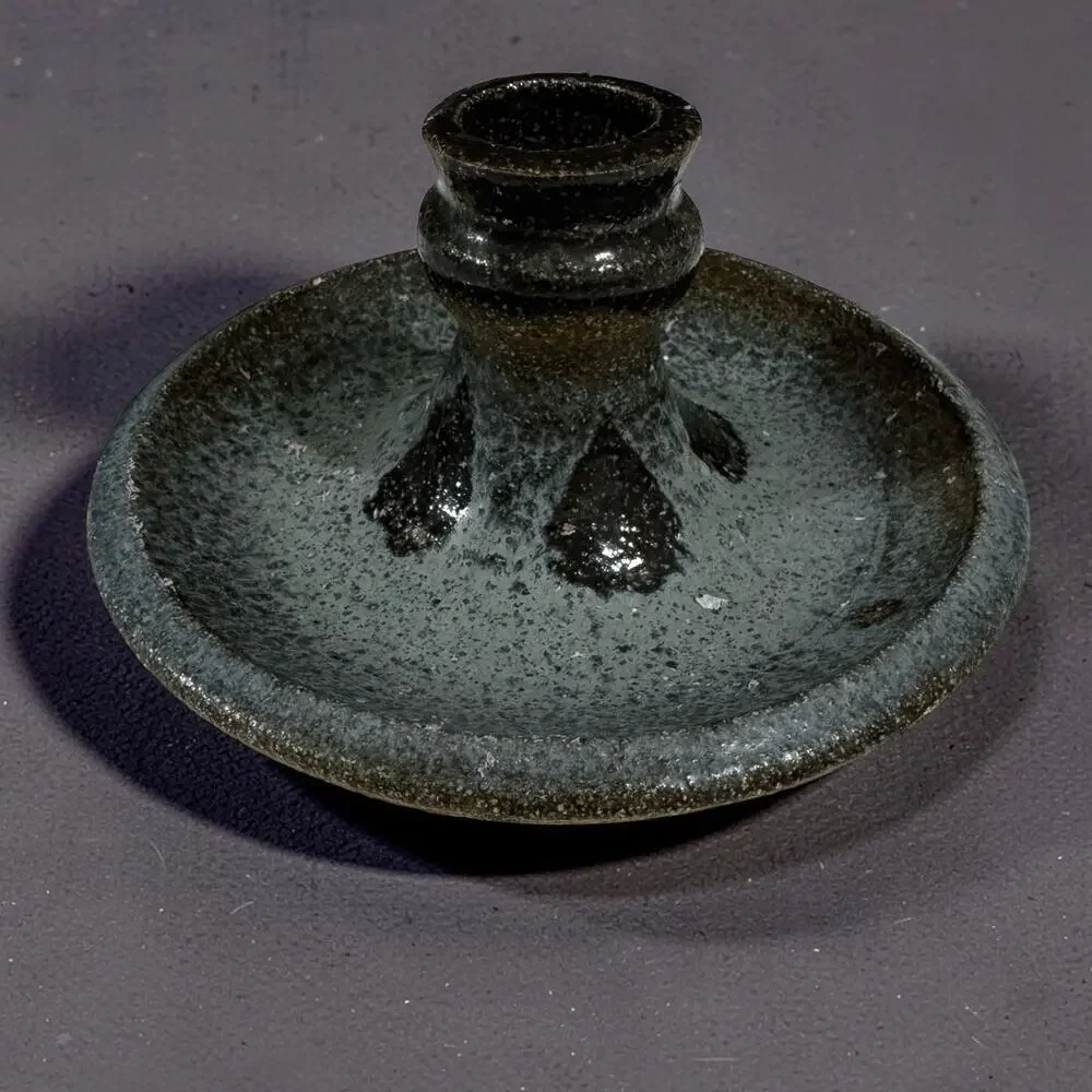 Handcrafted Ceramic Candlestick Holder Mid Century